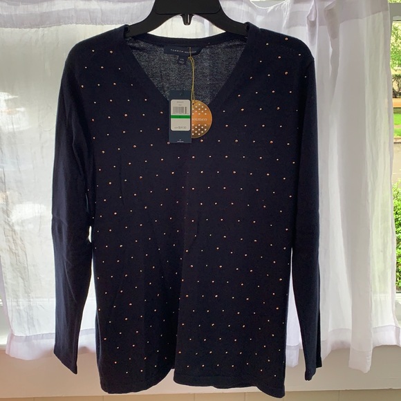 Tommy Hilfliger lightweight navy sweater - Picture 1 of 8